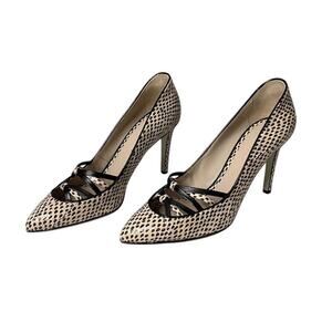 Jason Wu leather Women's water snake  Point Toe Stiletto Pumps Sz 7.5 Italian